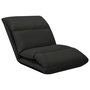 Voir la diapositive 3 : VIDAXL Chaise pliable de sol Noir Microfibre