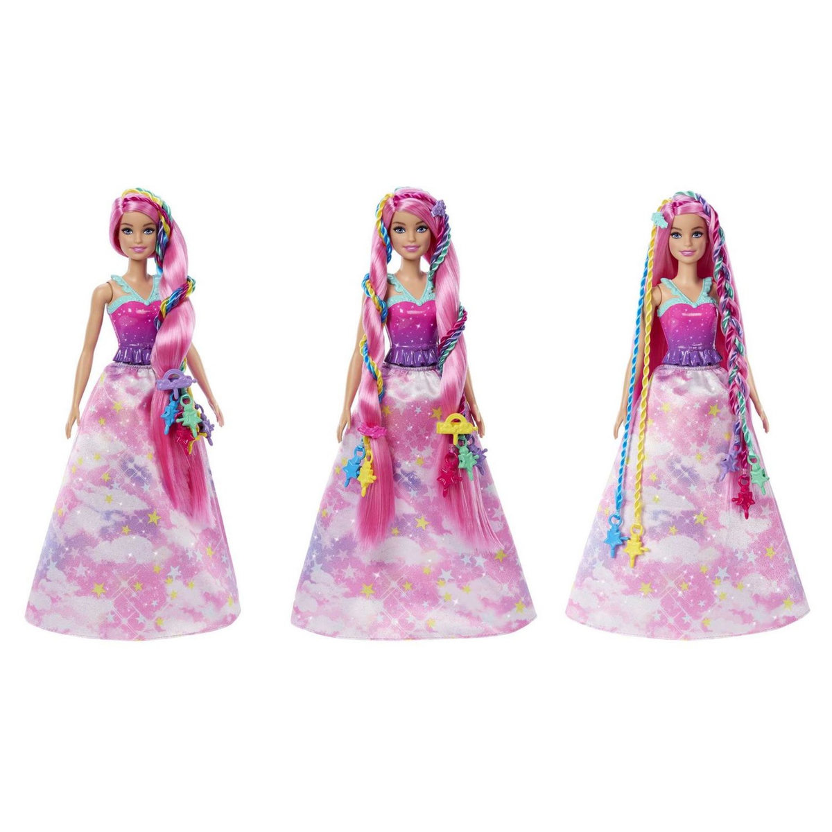 BARBIE Poupée Barbie tresses magiques 