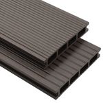 VIDAXL Panneaux de terrasse creux WPC 20 m^2 4 m Marron fonce