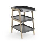 Demeyere Table a langer TSUGA - Bois massif et MDF - L.58 x P.71,1 x H.101,2 cm - Pour matelas 50x70 cm - Gris graphite