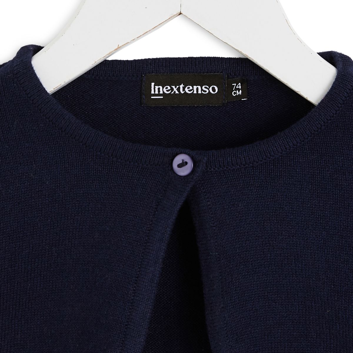 INEXTENSO Gilet boléro marine en coton bébé fille