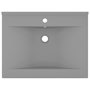 Voir la diapositive 3 : VIDAXL Lavabo avec trou de robinet Gris clair mat 60x46 cm Ceramique