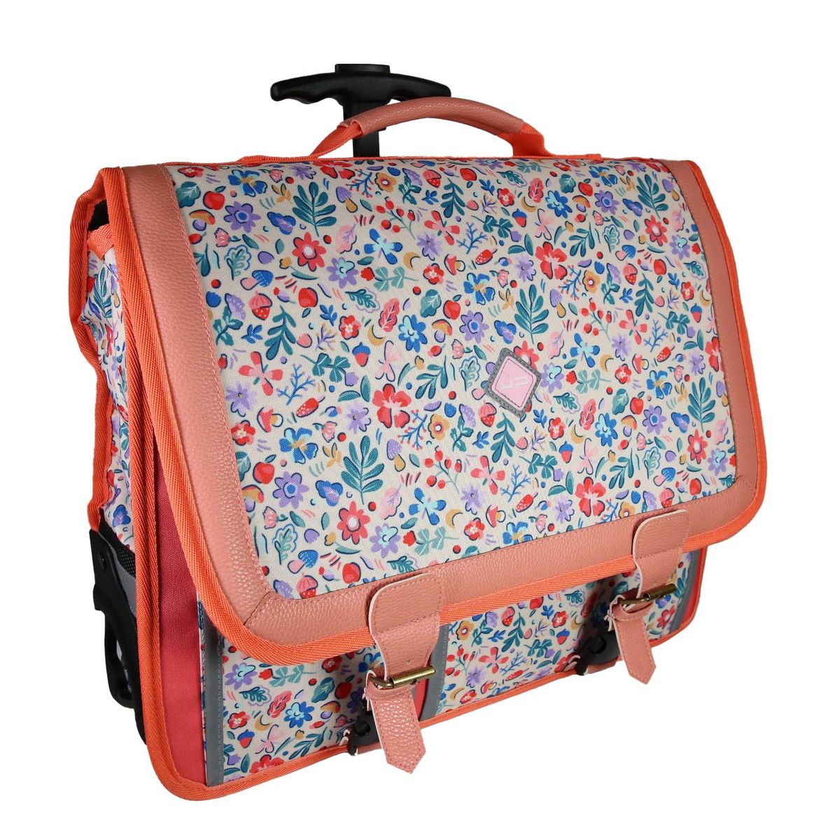 BODYPACK Bodypack - Cartable à Roulettes Bloom 41cm - Fille - Recyclé - 2 Compartiments - Roues Lumineuses - Polyester - Cartable Scolaire Primaire