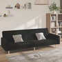 Voir la diapositive 1 : VIDAXL Canape-lit a 2 places noir tissu