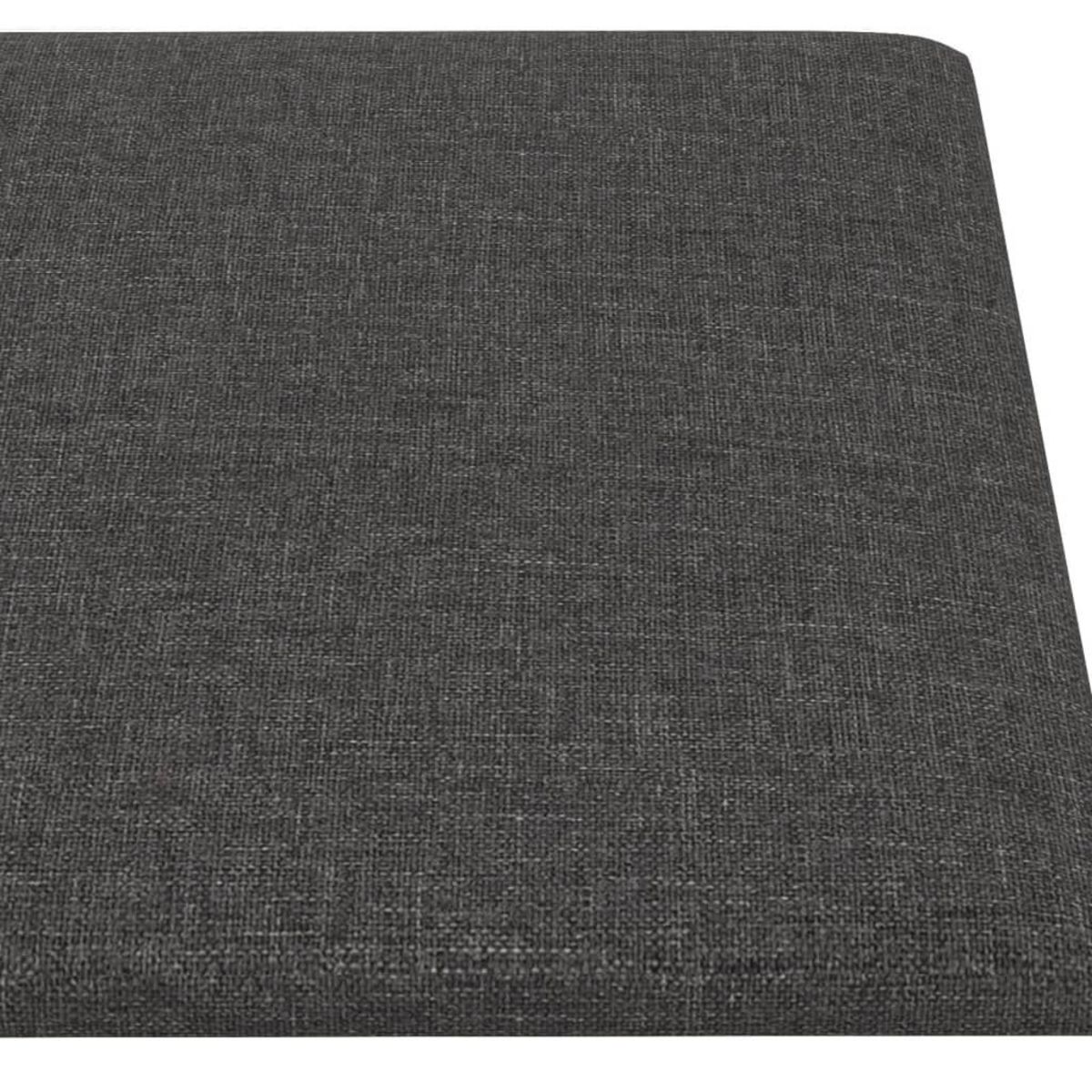 VIDAXL Panneaux muraux 12 pcs Gris fonce 30x15 cm Tissu 0,54 m²