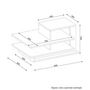 Voir la diapositive 5 : TOILINUX Table basse design scandinave Venüs - L. 85 x H. 43 cm - Marron noix