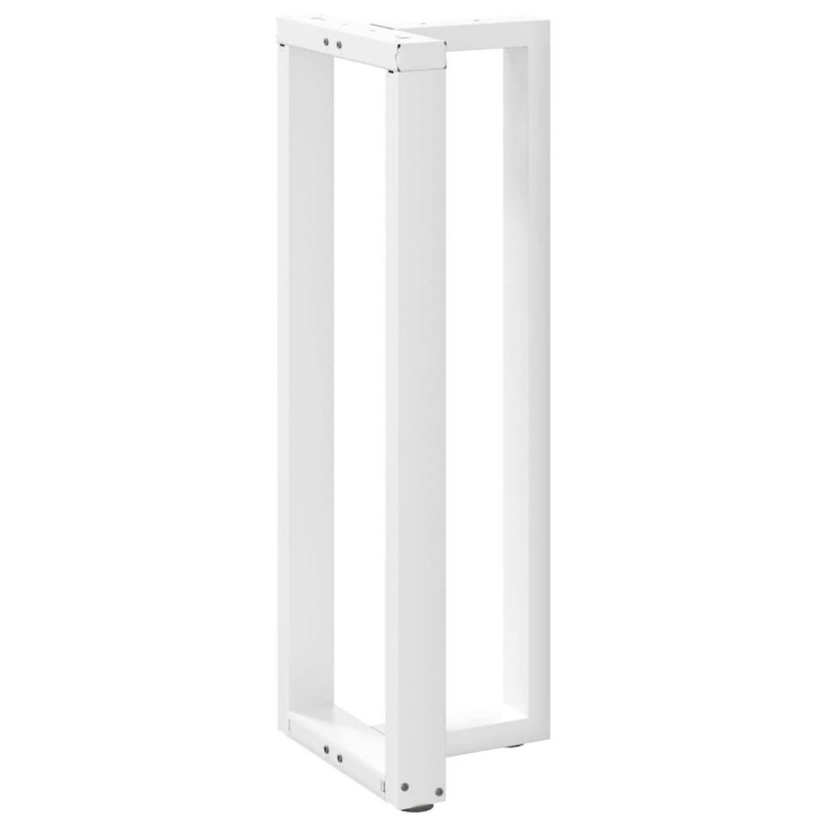 VIDAXL Pieds de table de bar forme de T 2 pcs blanc 40x35x(110-111) cm