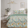 Voir la diapositive 1 : FUTURE HOME Parure de lit 2 personnes en satin de coton imprimé floral