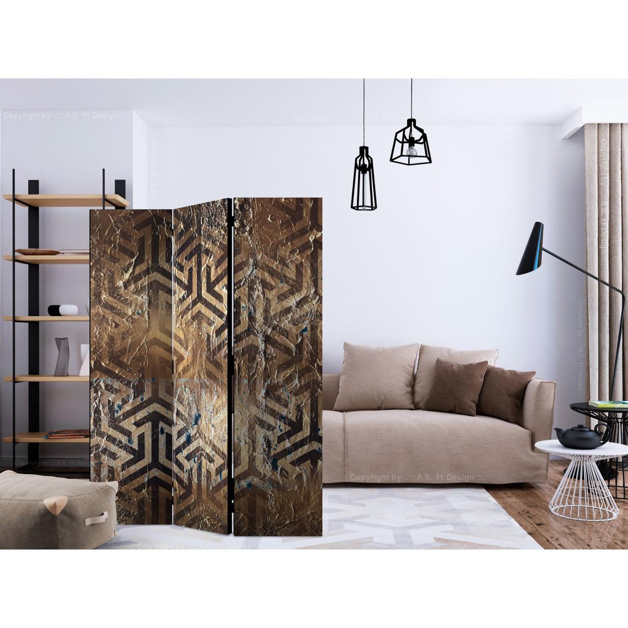 Voir la diapositive 2 : Paris Prix Paravent 3 volets  labyrinth of the minotaur  135x172cm
