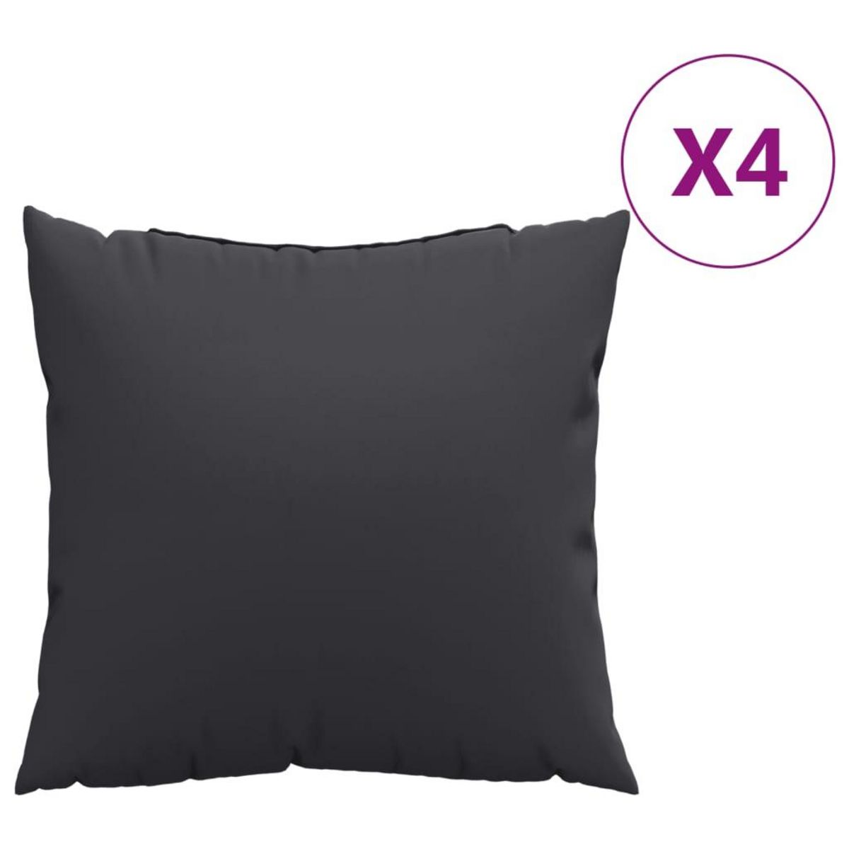 VIDAXL Coussins de canape lot de 4 noir 40x40 cm tissu