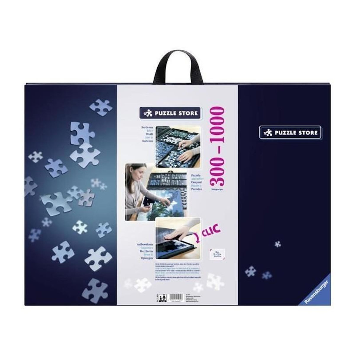 RAVENSBURGER Mallette à puzzle 300–1000 pièces – Ravensburger – Accessoire puzzle – Pour trier, assembler et transporter – Puzzle adulte & enfant