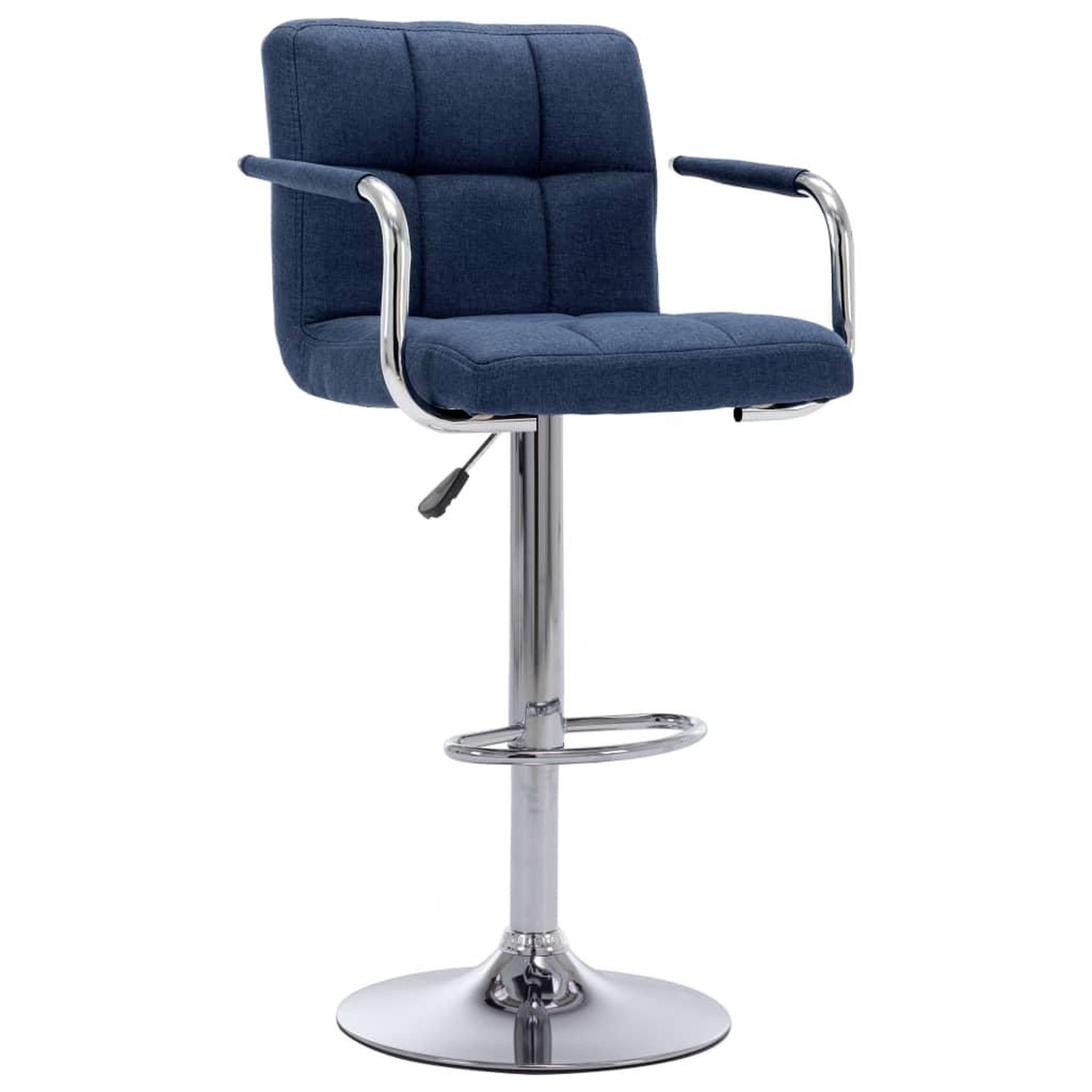 Voir la diapositive 2 : VIDAXL Chaises de bar lot de 2 bleu tissu