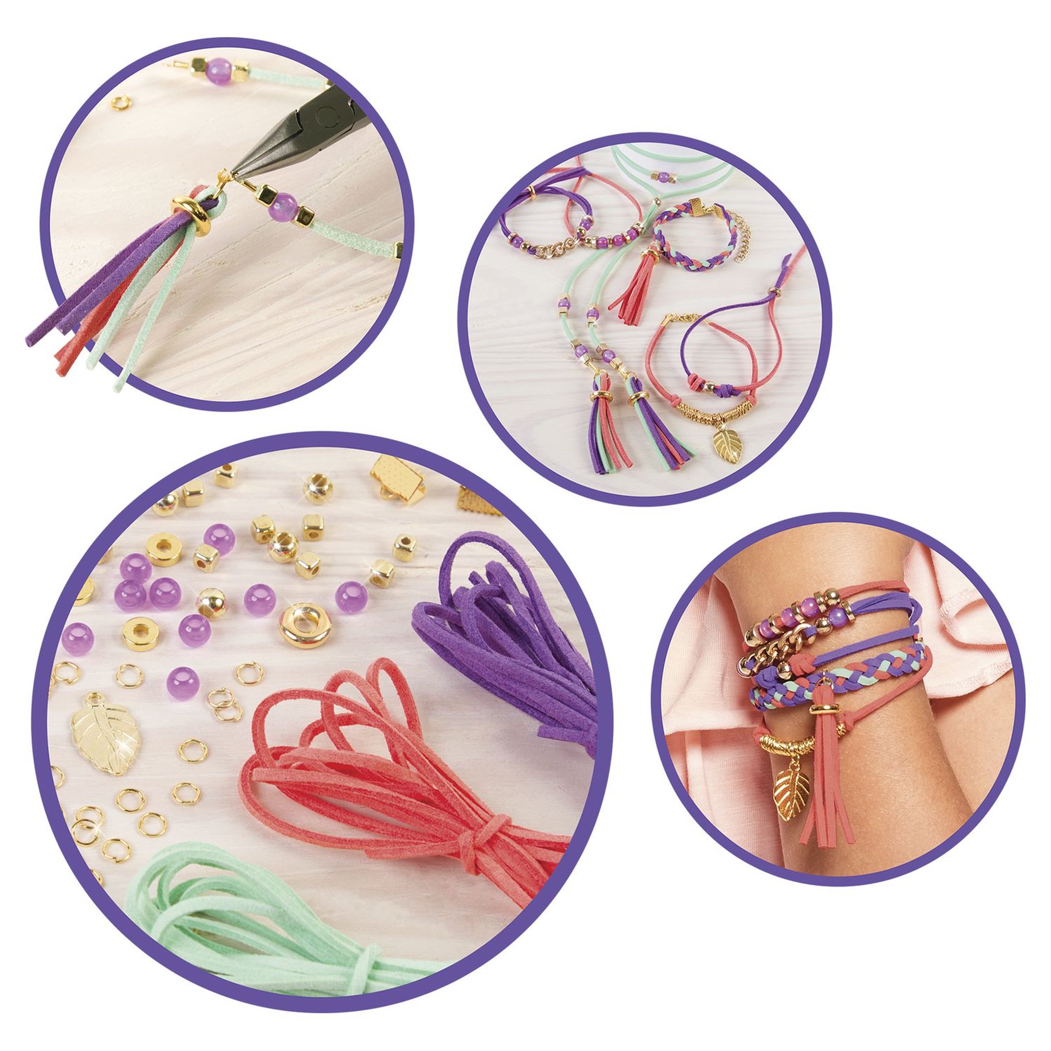 Voir la diapositive 3 : LANSAY Make It Real Bracelets Suédine et Or