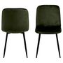 Voir la diapositive 4 : TOILINUX Lot de 4 chaises Kate en velours et métal - Vert