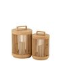 Voir la diapositive 4 : Paris Prix Lampe à Poser à LED en Bois  Cylindrique  32cm Naturel