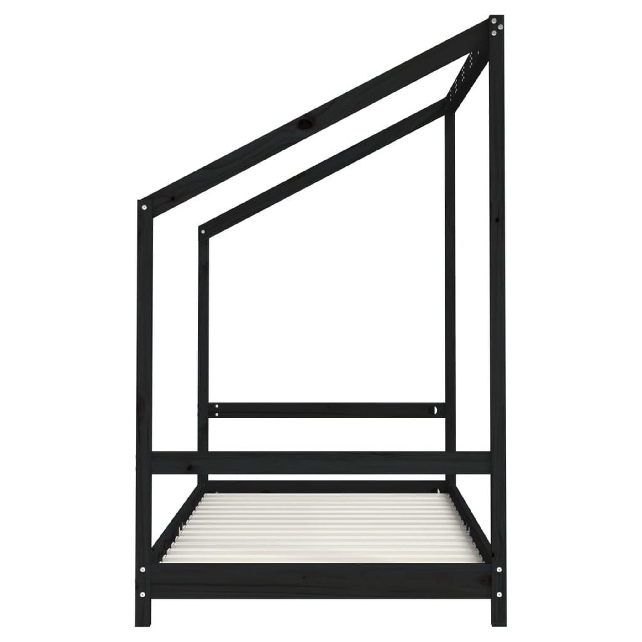 Voir la diapositive 5 : VIDAXL Cadre de lit pour enfants noir 2x(90x190) cm bois de pin massif