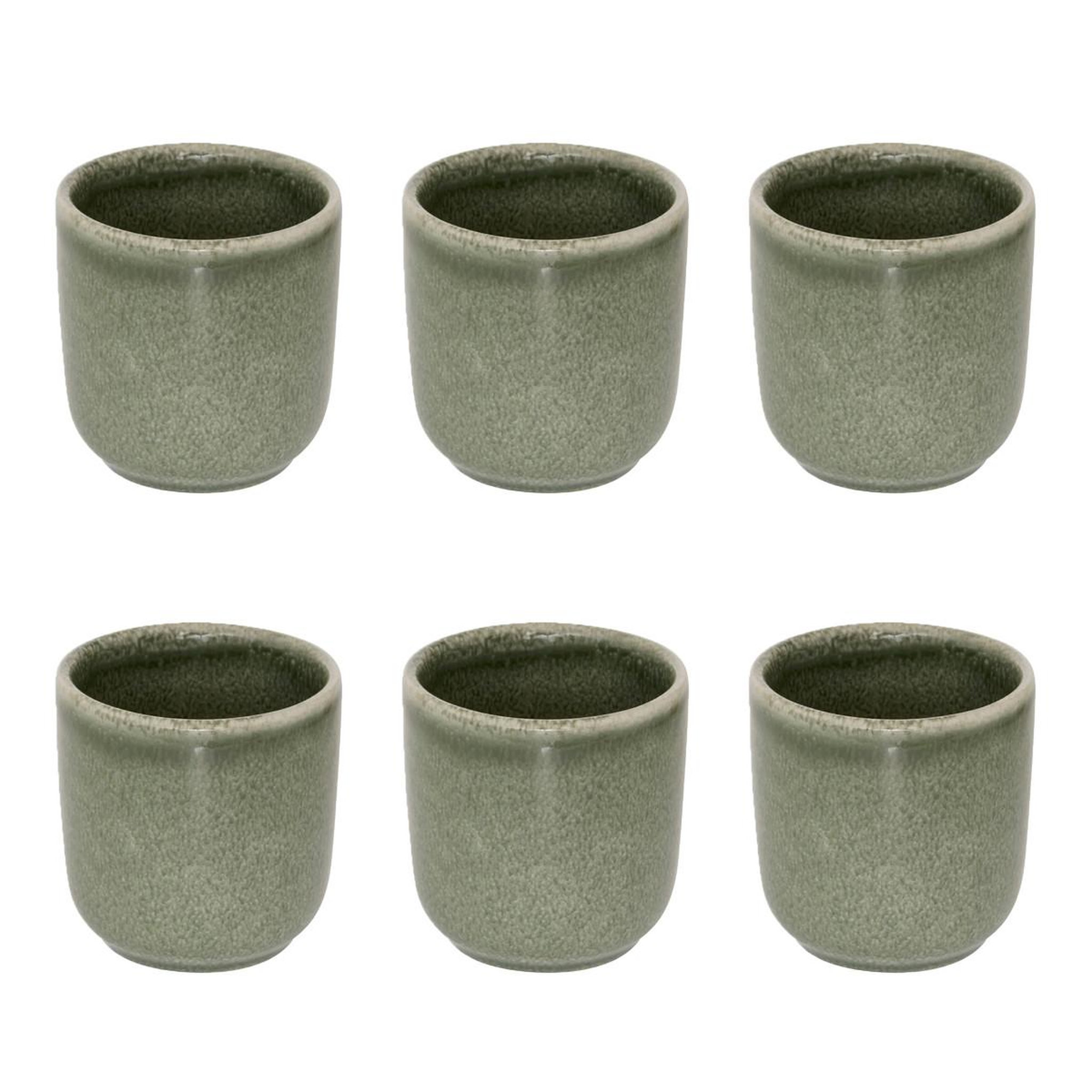 SECRET DE GOURMET Lot de 6 tasses à café  terre inconnue  10cl kaki