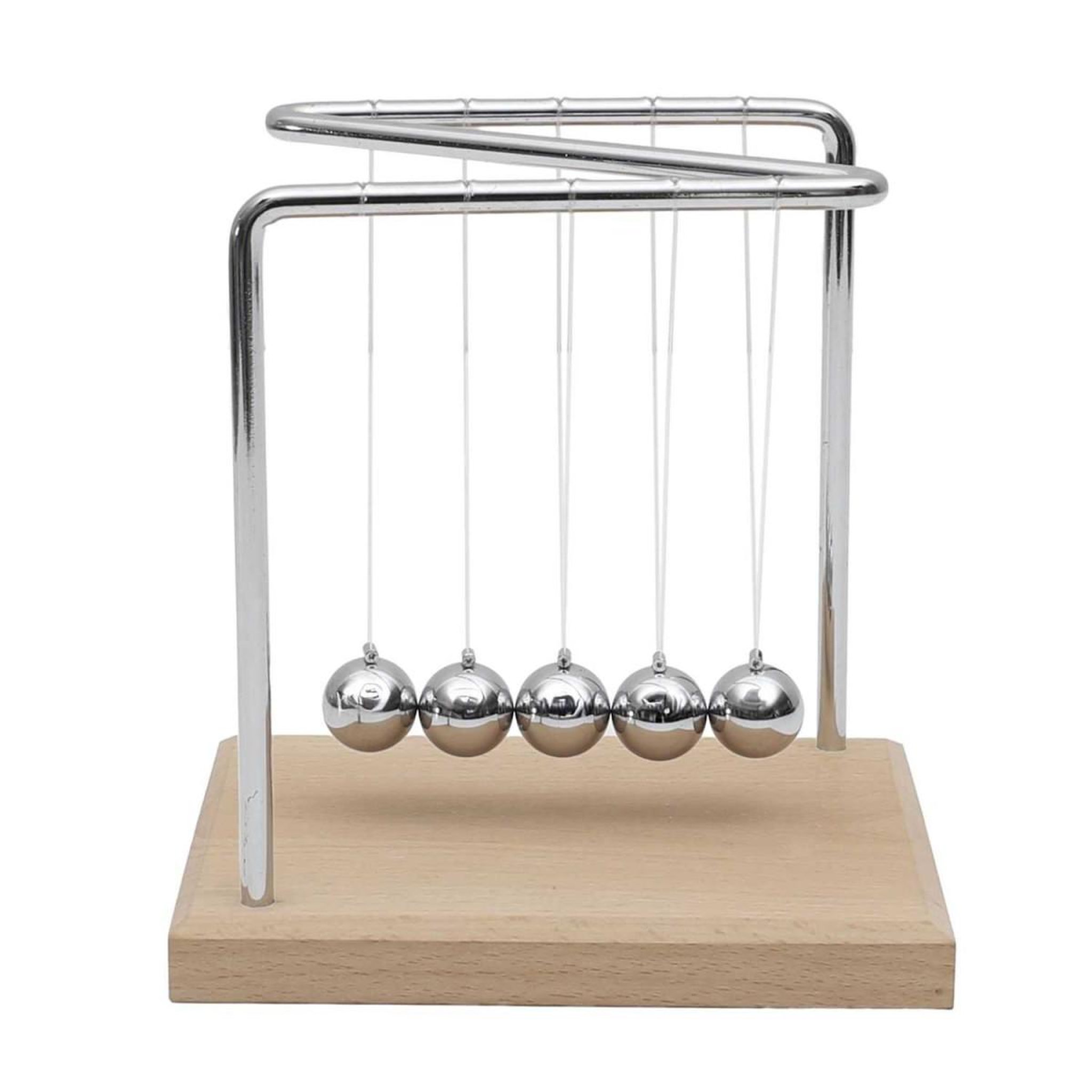Voir la diapositive 2 : The Home Deco Factory Pendule de newton déco  hypnotique  15cm gris
