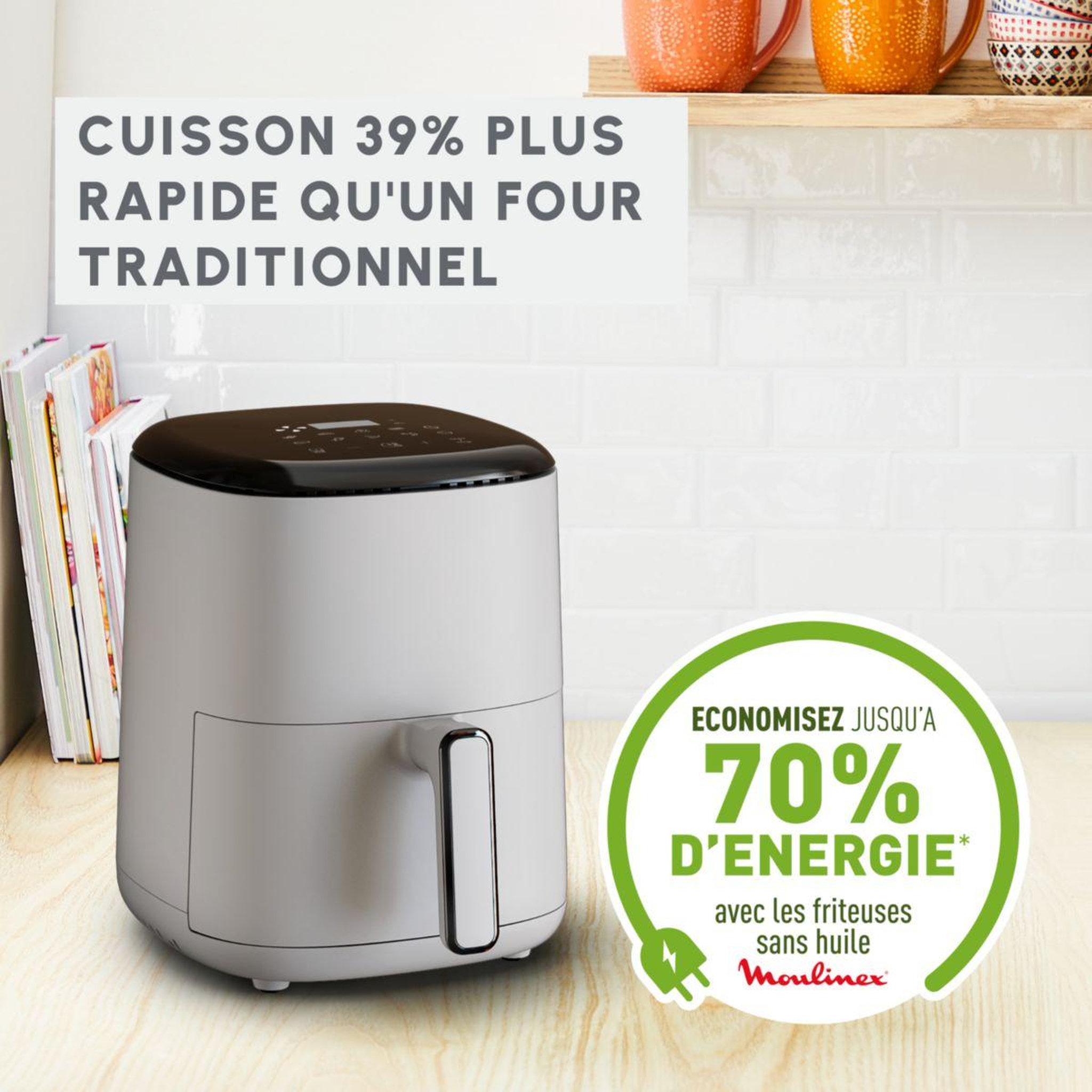 Voir la diapositive 5 : MOULINEX Friteuse sans huile easy fry compact yy5745fb