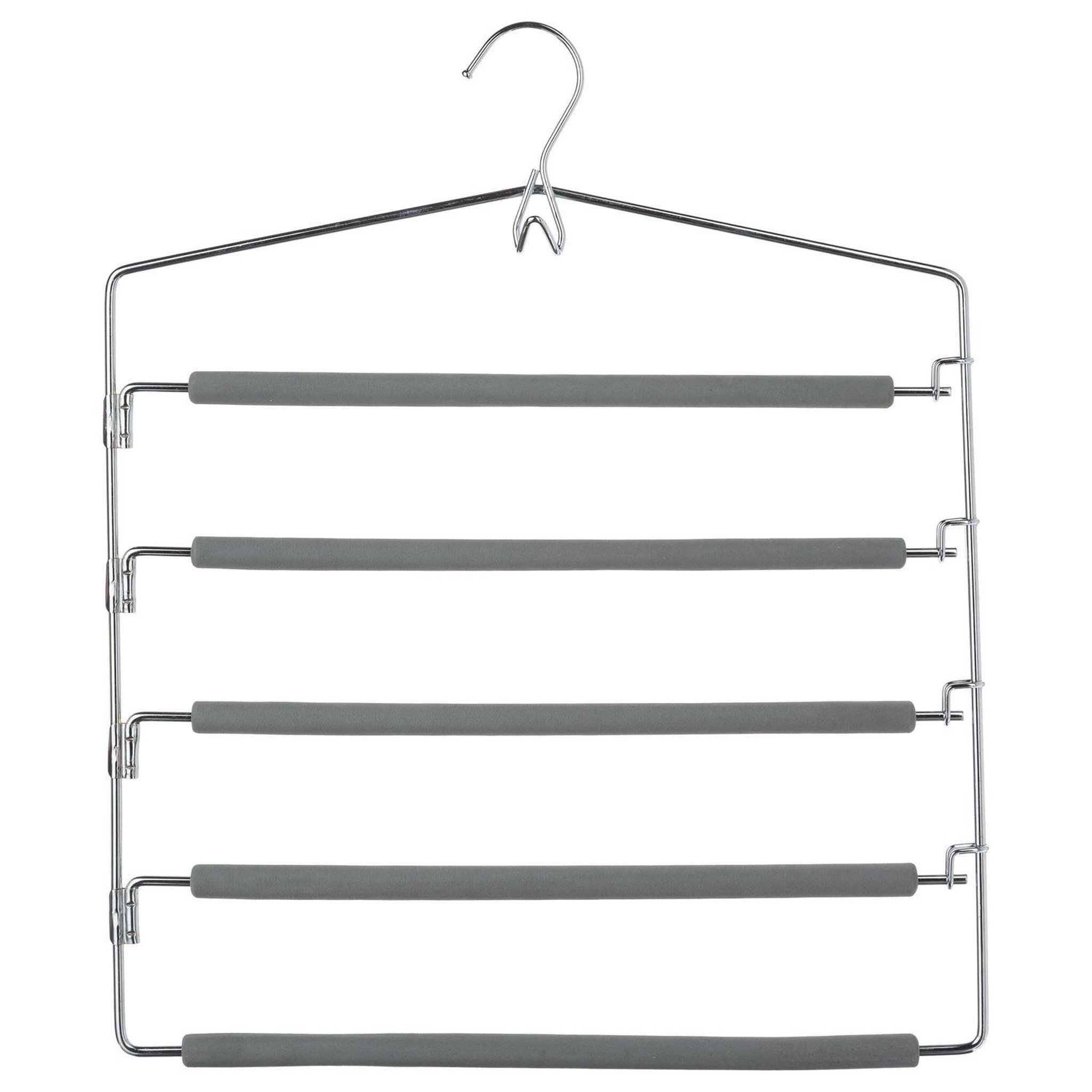 ATMOSPHERA Cintre pour 5 Pantalons - En métal. Coloris disponibles : Gris