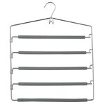 ATMOSPHERA Cintre pour 5 Pantalons - En métal. Coloris disponibles : Gris