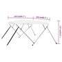 Voir la diapositive 6 : VIDAXL Auvent bimini a 4 arceaux Blanc 243x210x137 cm
