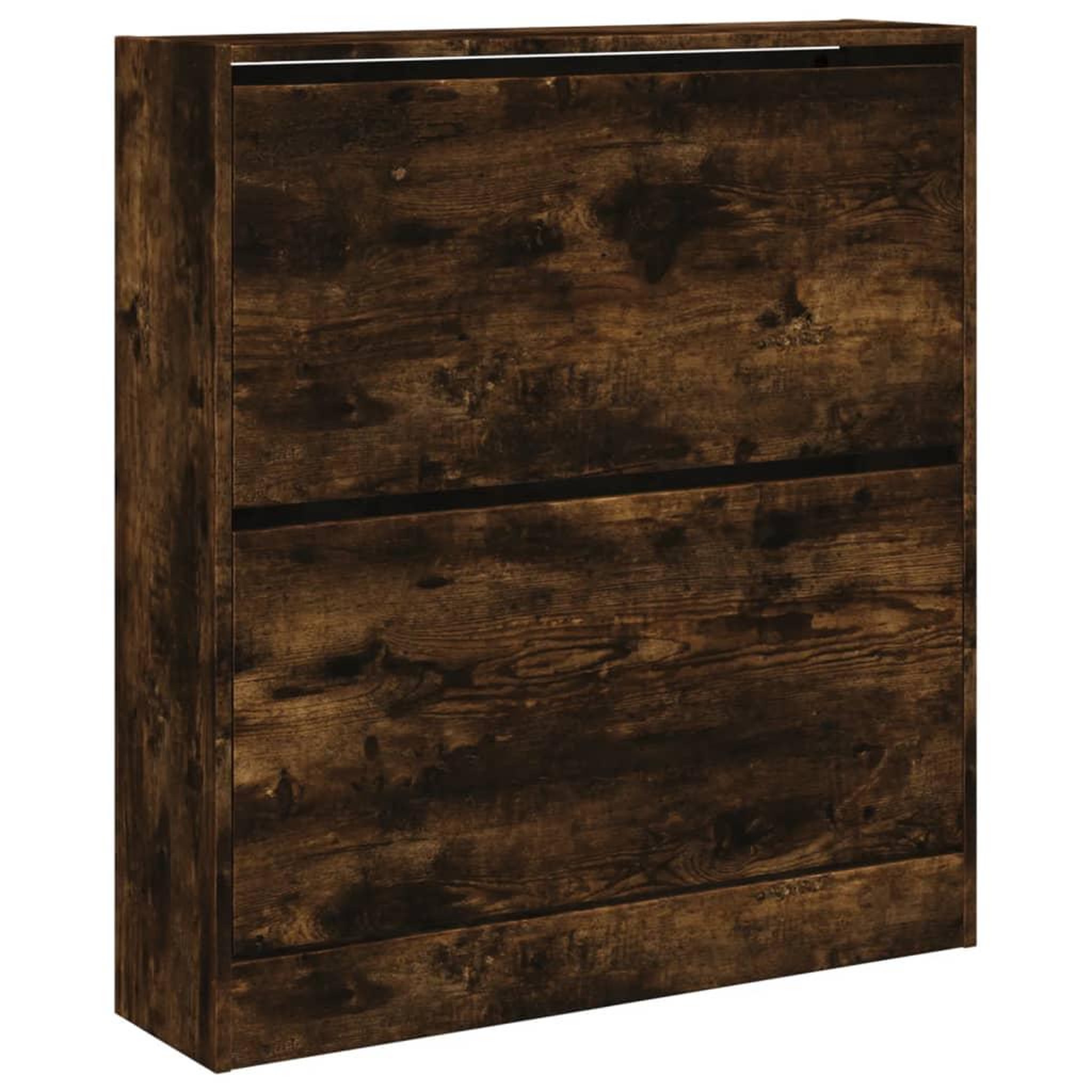 Voir la diapositive 4 : VIDAXL Armoire a chaussures chene fume 80x21x87,5 cm bois ingenierie
