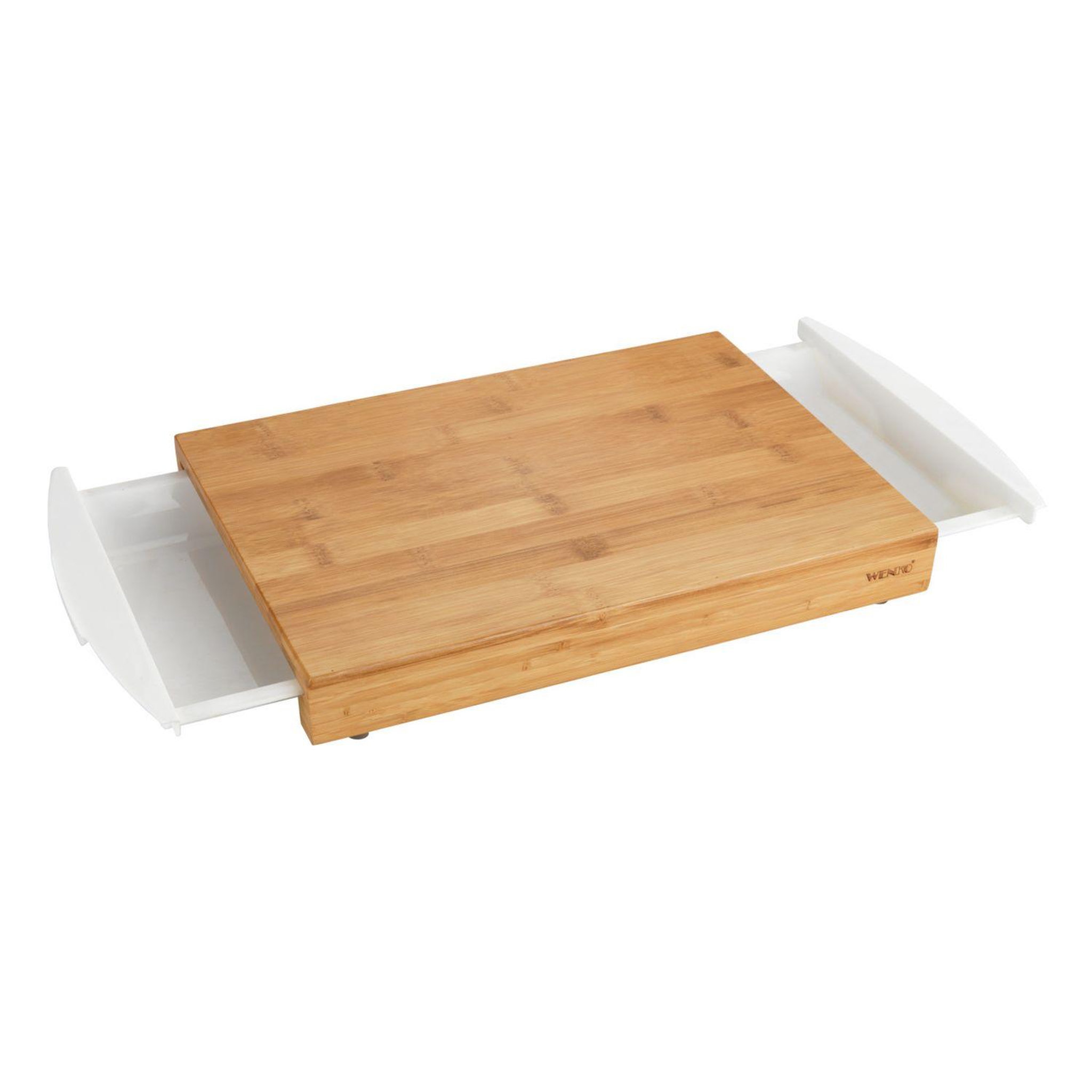 Wenko Planche à découper avec tiroirs - 40,5 x 25 cm - Bambou