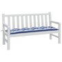 Voir la diapositive 3 : VIDAXL Coussin de banc de jardin rayures bleues et blanches 150x50x7cm