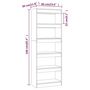 Voir la diapositive 6 : VIDAXL Bibliotheque/Separateur de piece Sonoma gris Bois d'ingenierie