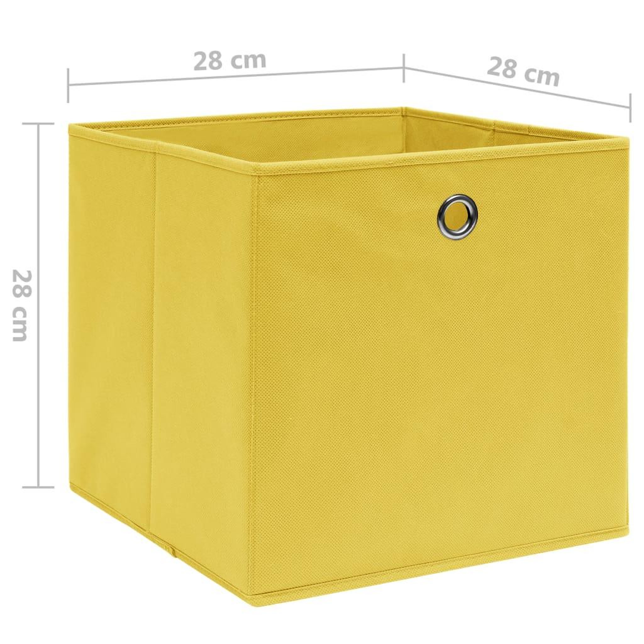 Voir la diapositive 5 : VIDAXL Boîtes de rangement 10 pcs Tissu intisse 28x28x28 cm Jaune