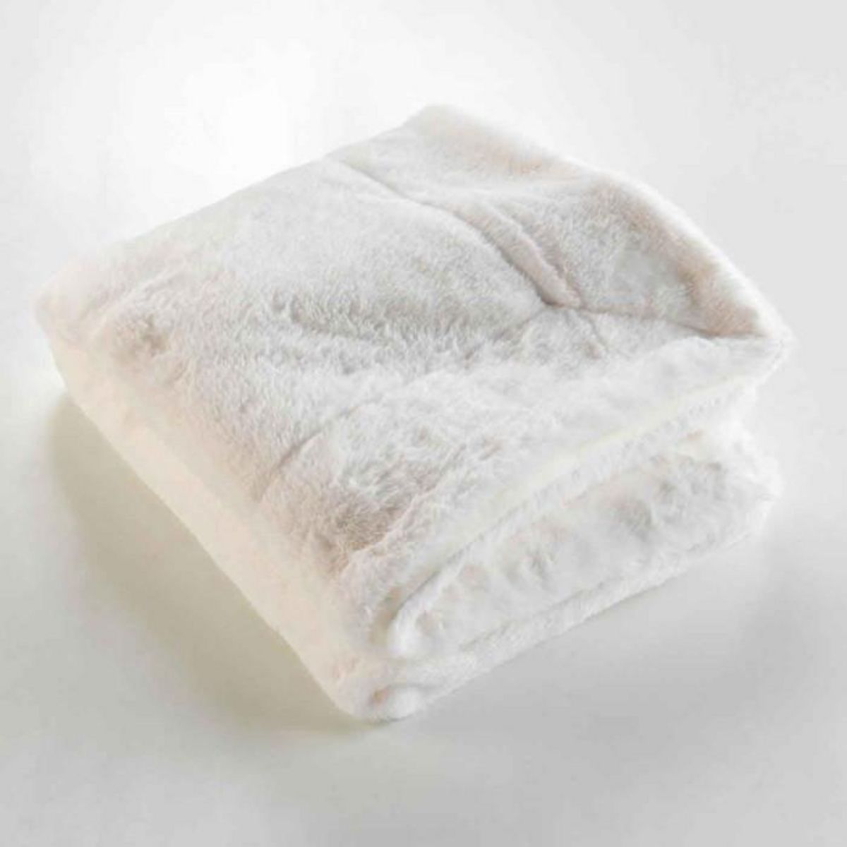 Paris Prix Plaid Imitation Fourrure  Caresse  125x150cm Naturel