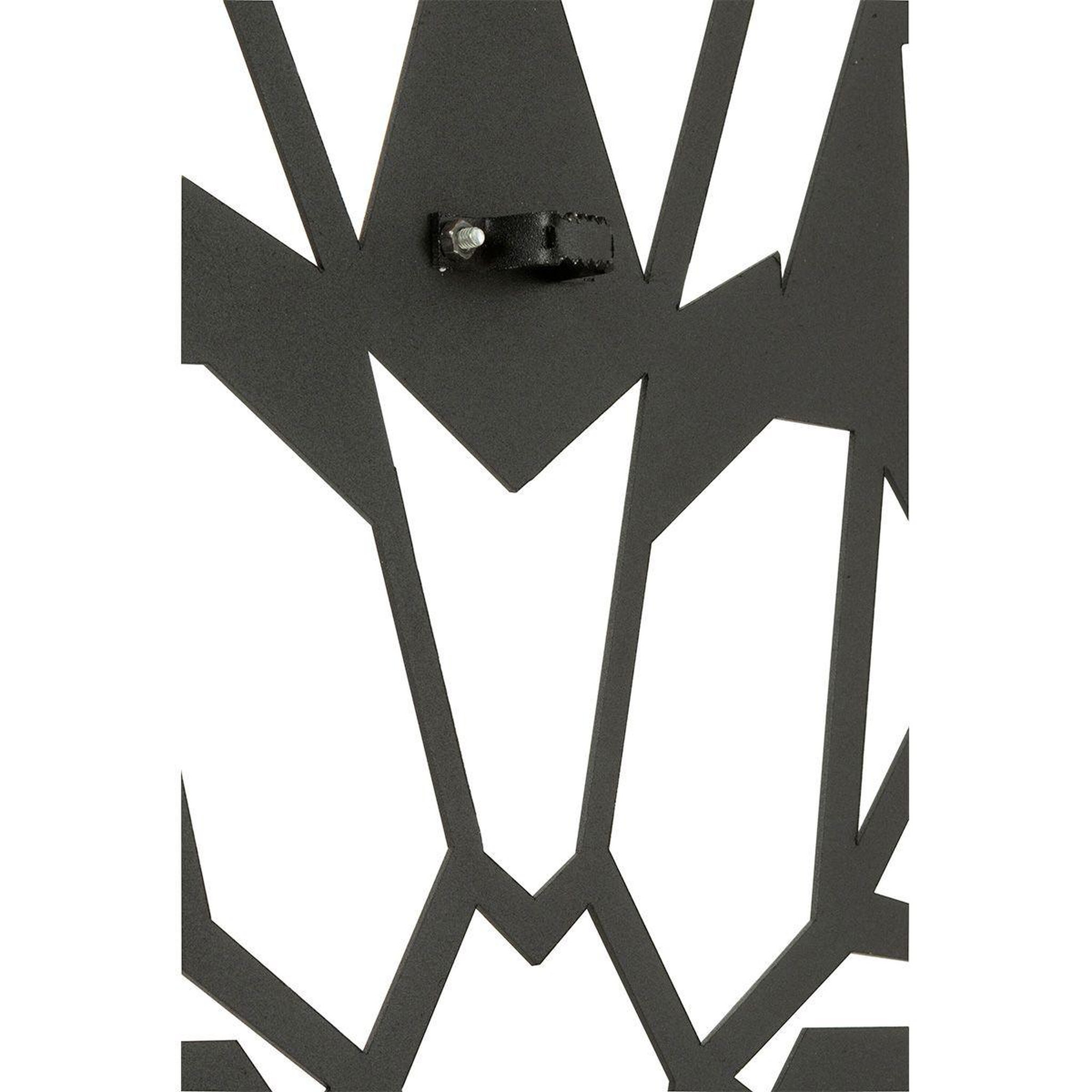 Voir la diapositive 2 : J-LINE Décoration murale en métal  lion  91cm noir
