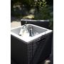 Voir la diapositive 4 : Table de jardin avec rangement - 2 places - Résine - Gris - ICE CUBE