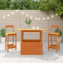 Voir la diapositive 4 : VIDAXL Table de jardin cire marron 100x50x75 cm bois massif de pin