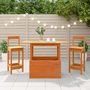 Voir la diapositive 4 : VIDAXL Table de jardin cire marron 100x50x75 cm bois massif de pin