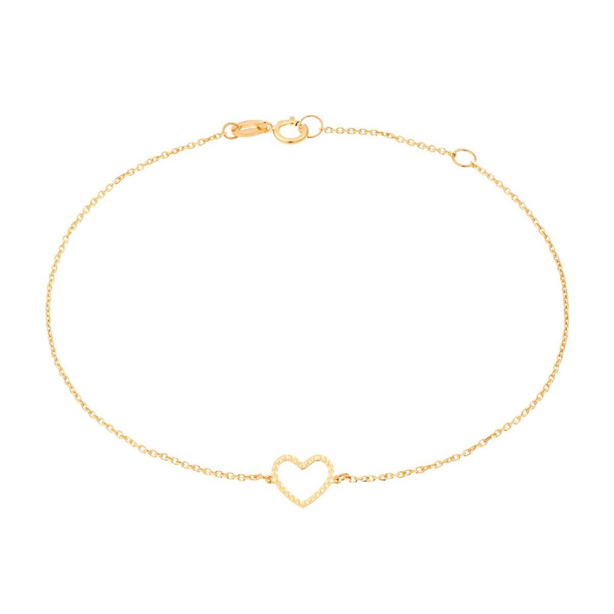 L'ATELIER D'AZUR Bracelet Or Jaune Motif Coeur - Femme