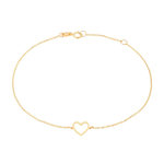 L'ATELIER D'AZUR Bracelet Or Jaune Motif Coeur - Femme