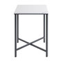 Voir la diapositive 2 : Paris Prix Table d'Appoint Carrée Effet Marbre  Alba  55cm Noir