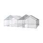 SWEEEK Enclos pour poulailler 2x12m² - Volière en acier galvanisé. bâche de toit imperméable et anti UV. porte avec loquet. enclos pour animaux