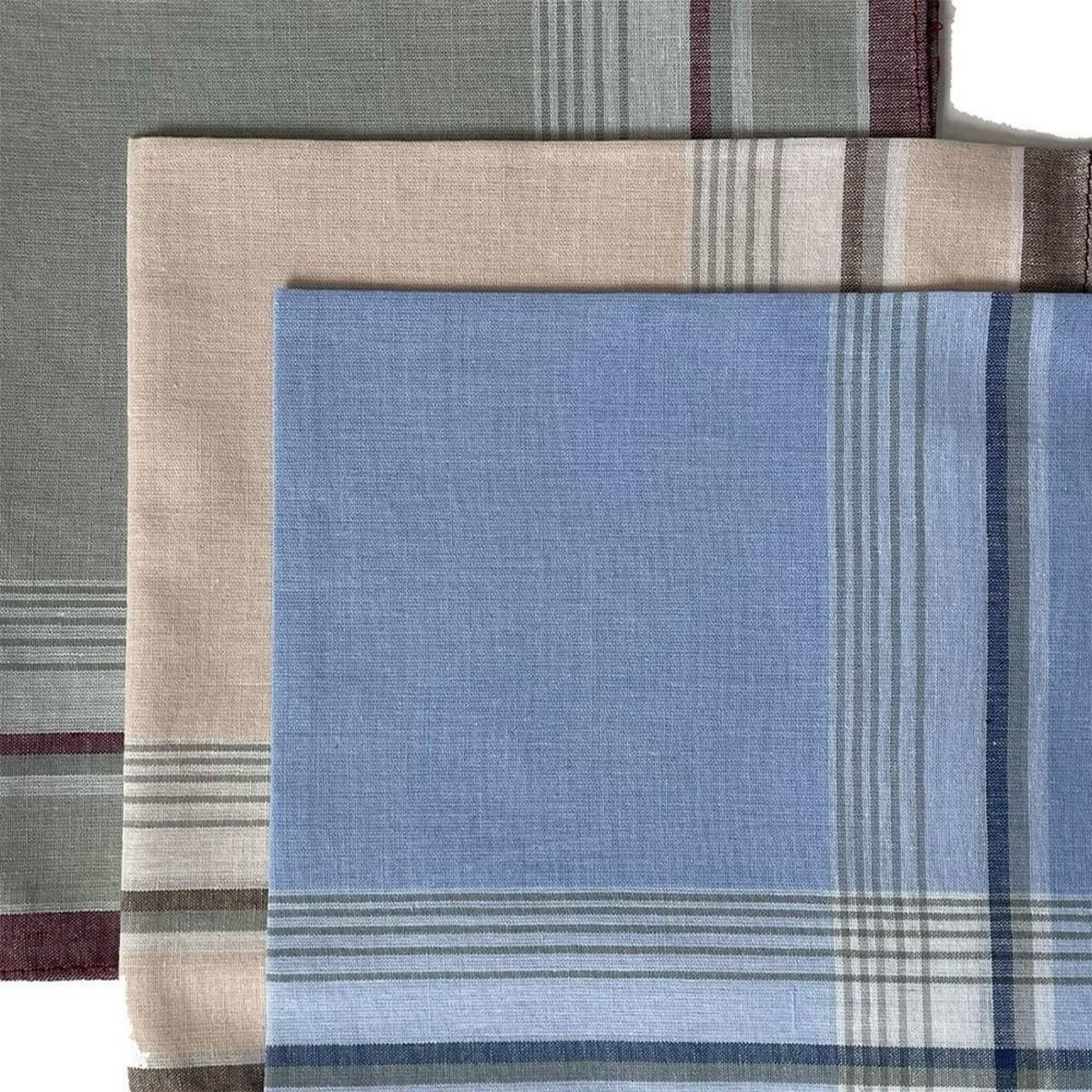 VANDERSICKEL Lot de 12 mouchoirs homme couleur 40x40 cm 100% coton