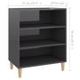 Voir la diapositive 6 : VIDAXL Buffet gris brillant 57x35x70 cm bois d'ingenierie