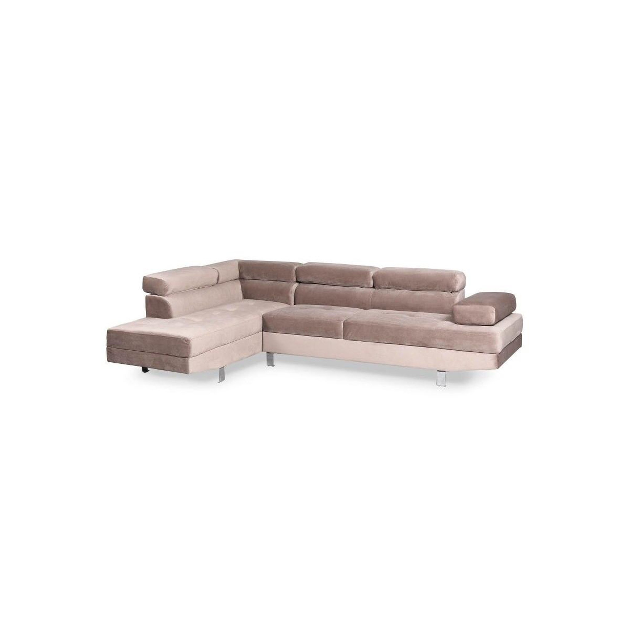 Voir la diapositive 3 : Paris Prix Canapé d'angle gauche  têtière  260cm taupe