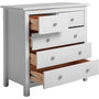 Voir la diapositive 2 : VS VENTA-STOCK Commode 5 tiroirs Berna dans les tiroirs Blanc, 79 cm Longueur