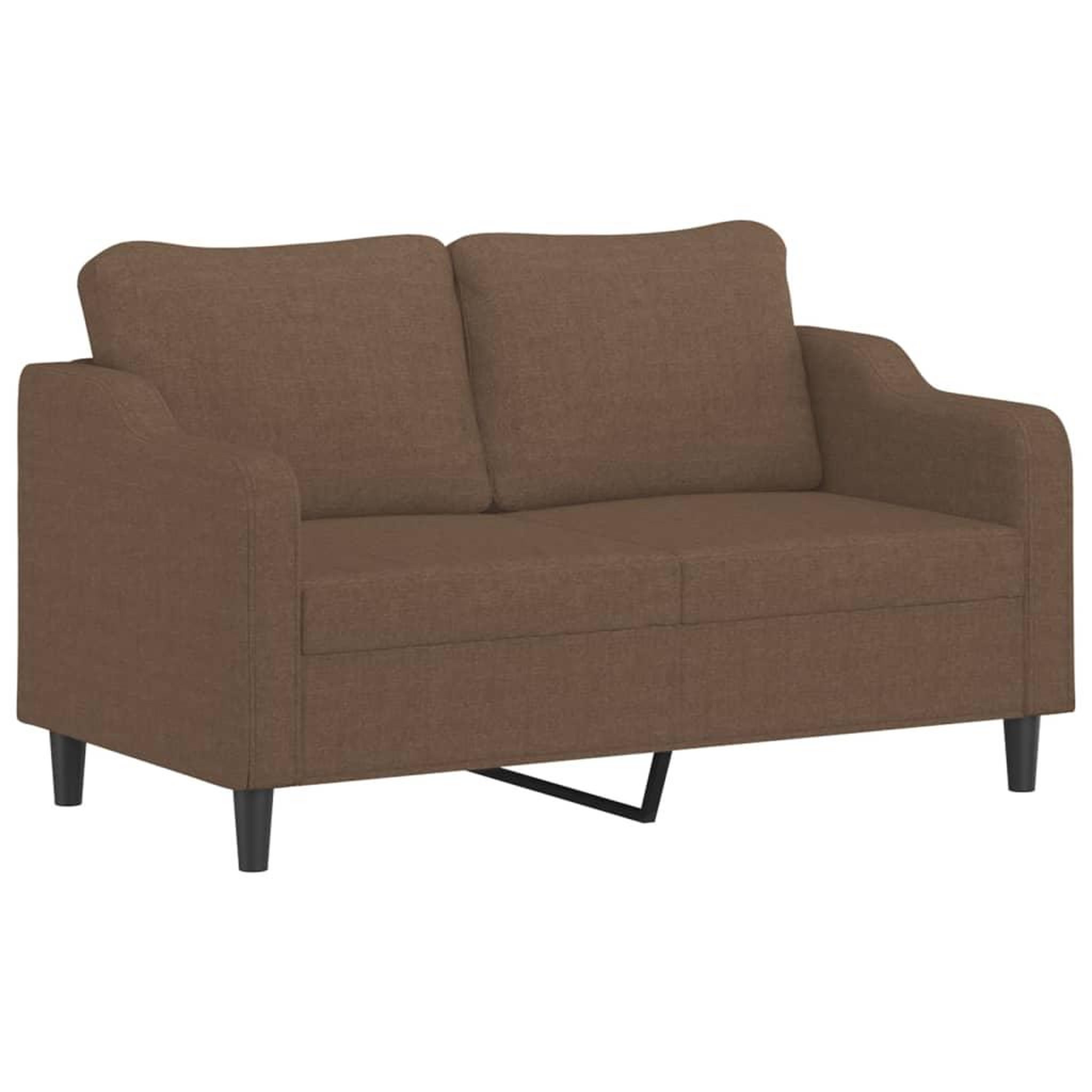 Voir la diapositive 3 : VIDAXL Ensemble de canapes 2 pcs avec coussins Marron Tissu