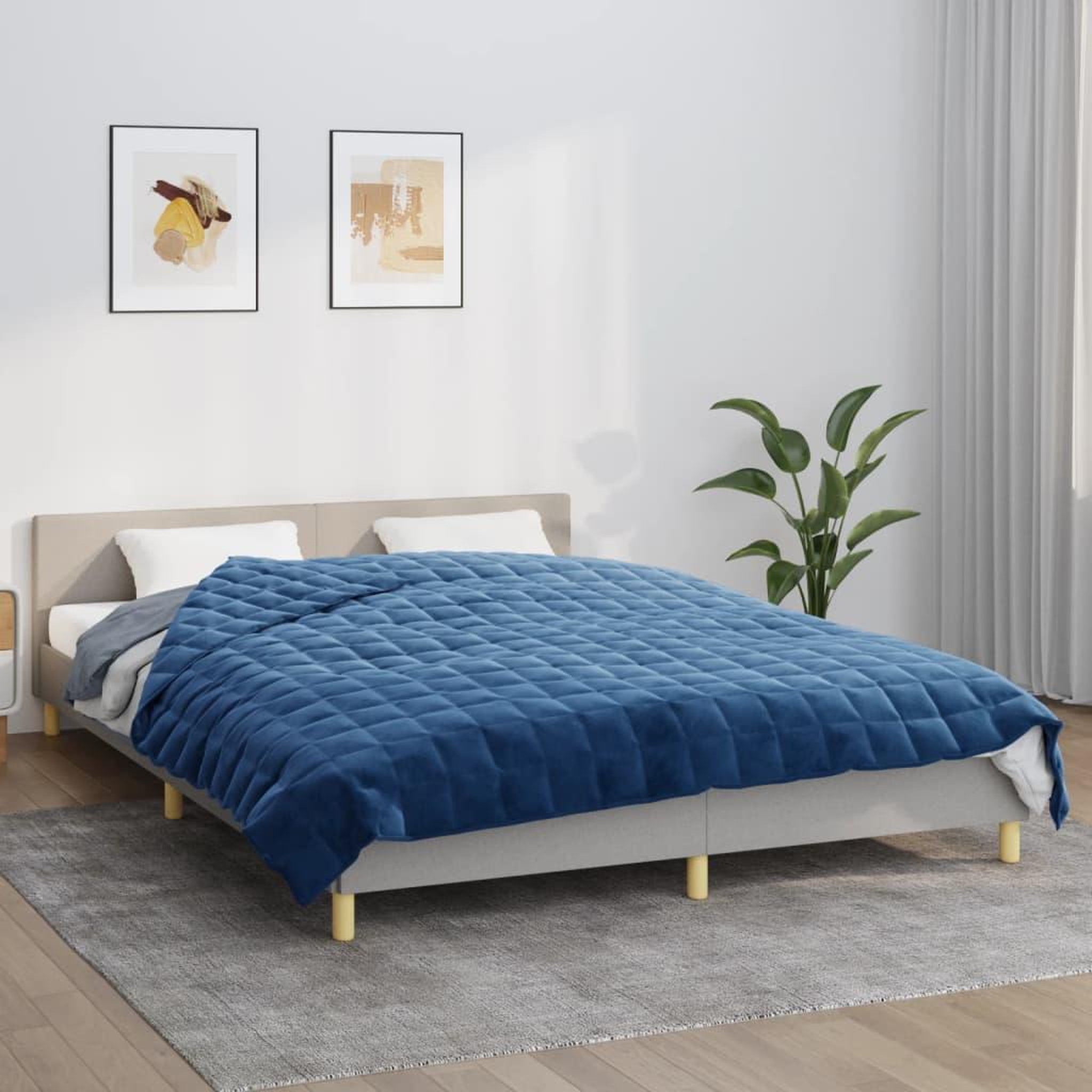 VIDAXL Couverture lestee Bleu 200x225 cm 9 kg Tissu