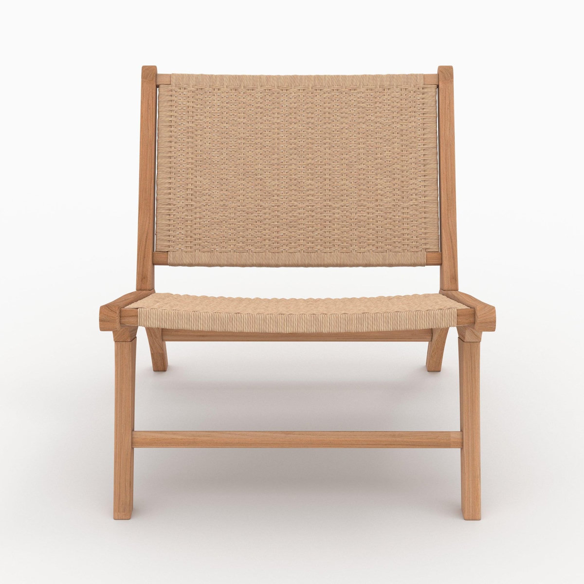 Rendez vous déco Fauteuil Kilka en bois de teck et cordage en loom-Kilka