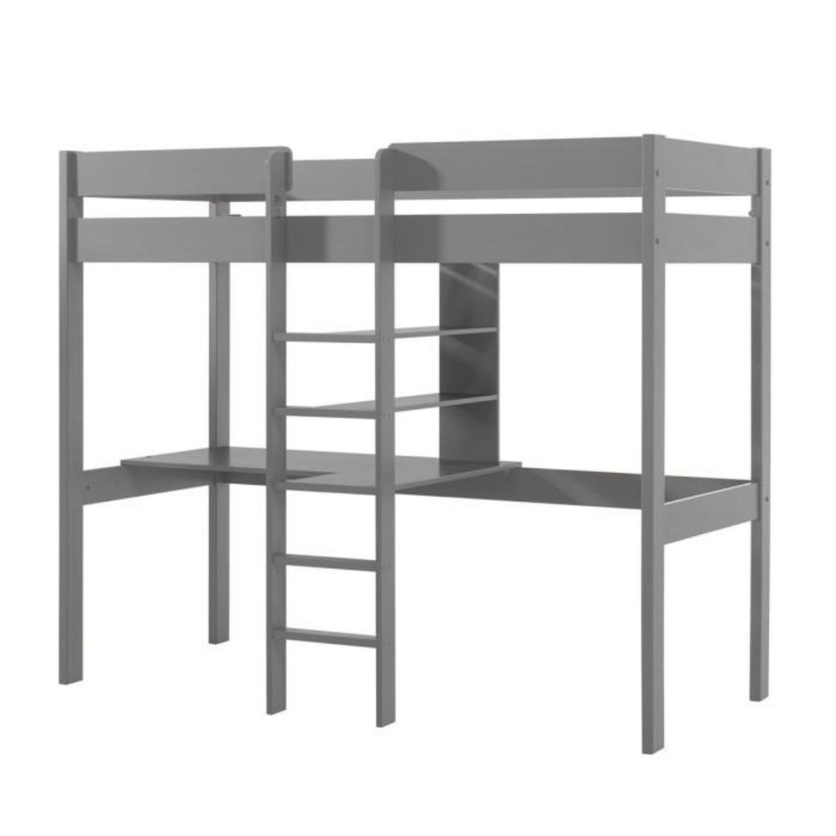 Paris Prix Lit Mezzanine & Bureau Enfant  Pino  90x200cm Gris