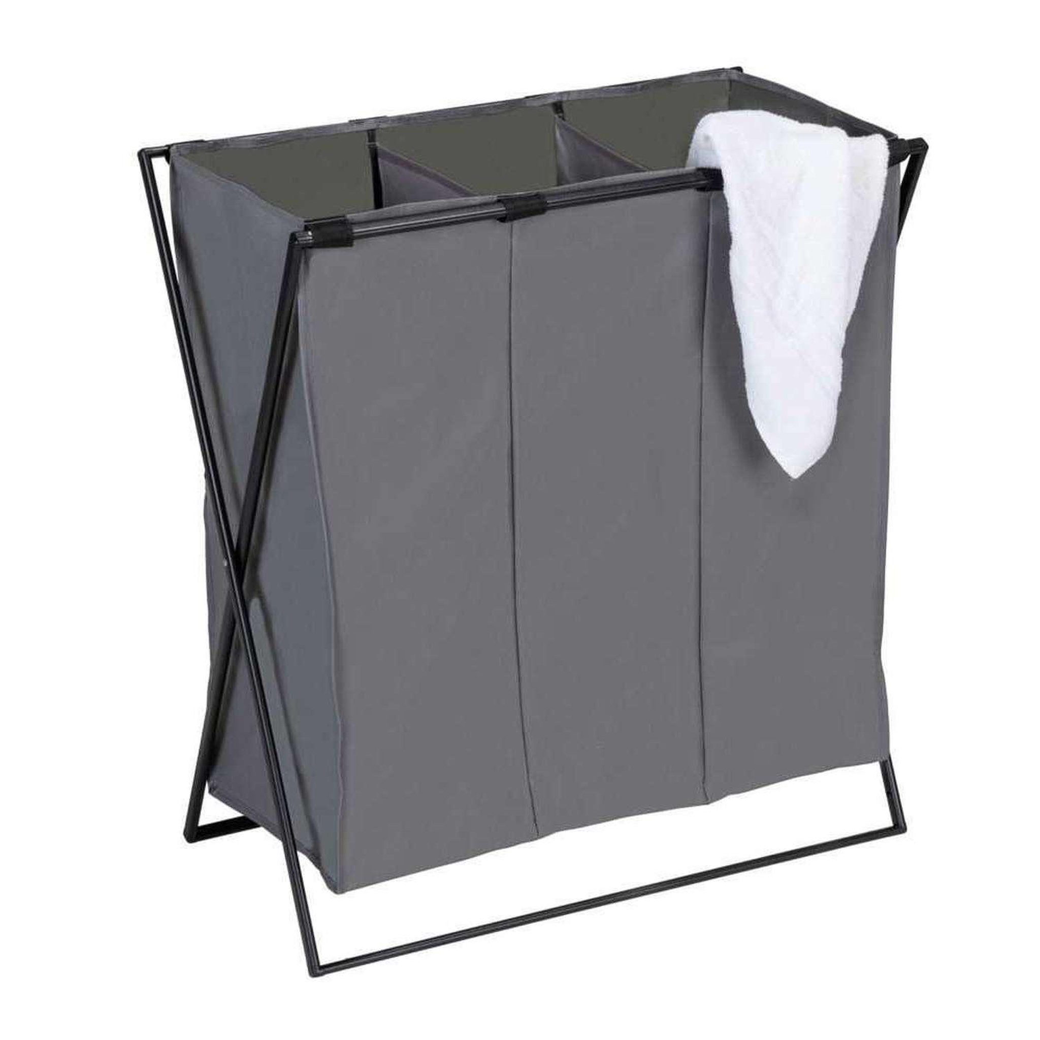 Voir la diapositive 6 : Wenko Panier à linge xl avec 3 compartiments
