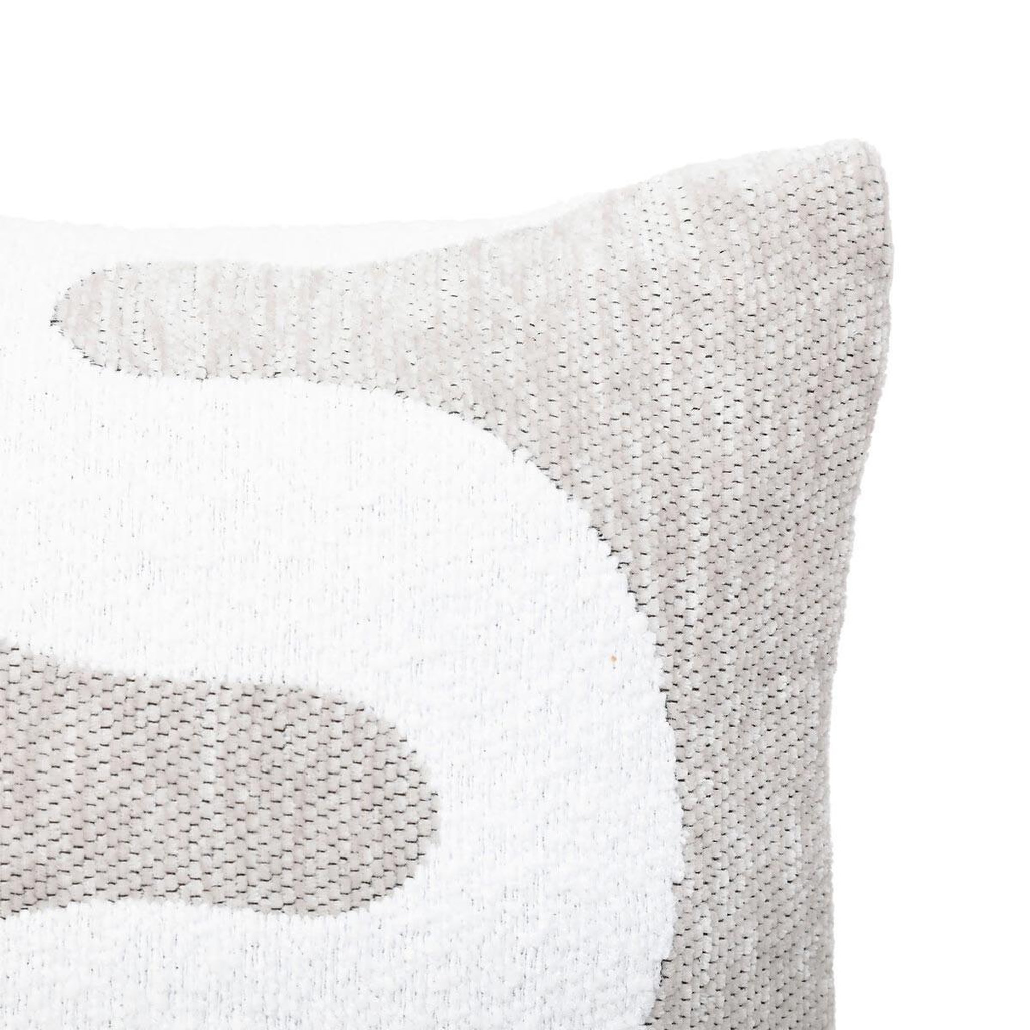 Voir la diapositive 2 : ATMOSPHERA Housse de coussin chenille  jeni  30x50cm beige lin